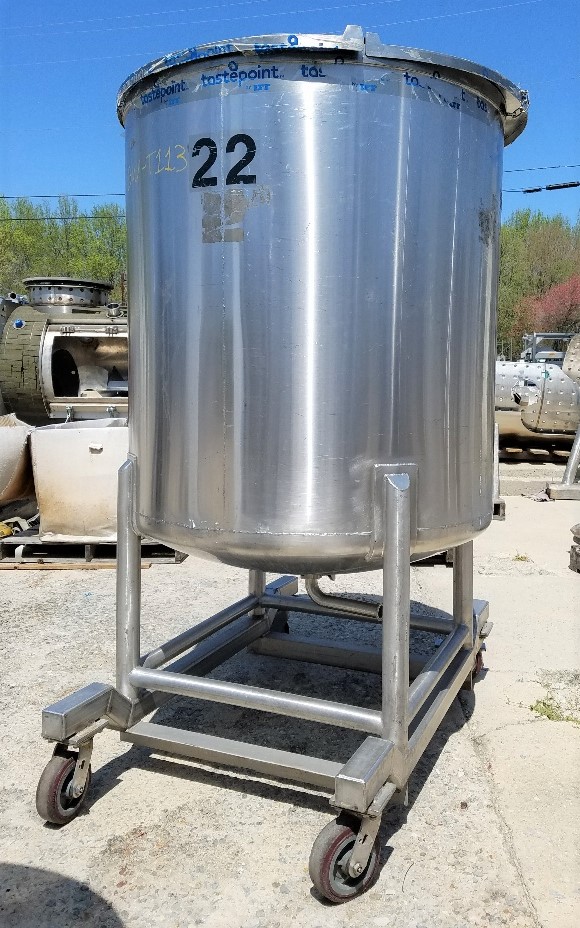 ***SOLD*** used 200 Gallon Stainless Steel Tank. Portable on wheels.  40